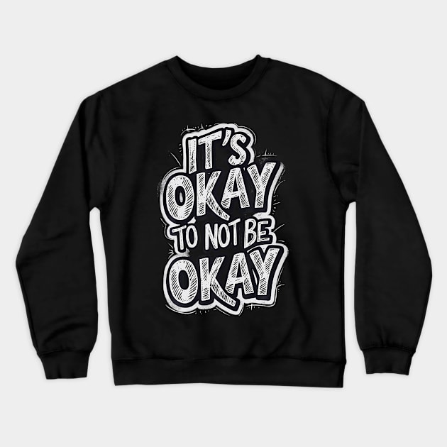 It'S Okay To Not Be Okay Crewneck Sweatshirt by Miller Family 